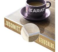 KARAT Film de protection de table transparent mat avec bord droit - Nappe sur mesure, taille au choix - Film de protection mat - Protection de table (impérial, l : 55 x L : 80 cm)
