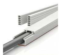 KARAT goulotte de câble Oskar - Blanche et autocollante - 1 m - avec Bande adhésive en Mousse, prête à être montée au Mur - Lot de 10 (15 x 10 mm (10 Piece))