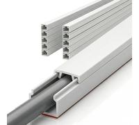 KARAT goulotte de câble Oskar - Blanche et autocollante - 1 m - avec Bande adhésive en Mousse, prête à être montée au Mur - Lot de 10 (12 x 12 mm (10 Piece))