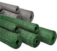 KARAT Grillage à Poule Poussins Oiseaux,Tissu métallique,Fil à Lapin,Cloture du Balcon Poulailler Jardin volière,Enclos Inoxydable Maille Hexagonale (Vert, Hauteur 50 cm, Longueur 25 m, Maille 13 mm)