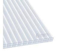 Karat Lot de 3 plaques de serre à double paroi 60,5 x 121 cm en polycarbonate transparent 6 mm