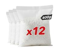 KARAT Lot de 4 déshumidificateurs avec 8 sachets de recharge de 400 g - Granulés - Rechargeable et réutilisable (recharge, lot de 12 - 400 g)