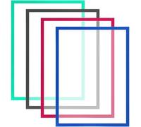 KARAT Lot de 5 cadres magnétiques muraux, cadre aimanté pour affichage, pochette magnétique, porte-documents et porte-affiches (Usage intérieur extérieur 16,7 x 22,6 cm, Format A5, Vert)