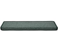 KARAT marchettes d'escalier Autocollantes 1 pièce - Tapis d'escalier Surface Antidérapante - Nez de Marche et Isolant phonétique - Tapis de Marche London Rectangulaire 23,5x65 cm, Vert