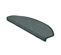 KARAT marchettes d'escalier Autocollantes 15 pièces - Tapis d'escalier Surface Antidérapante - Nez de Marche et Isolant phonétique - Tapis de Marche London Demi-Lune 23,5x65 cm, Vert