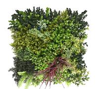 KARAT Mur végétal 50 x 50 cm - Aménagement mural polyvalent avec des accents verts et violets pour une ambiance élégante (Heaven Blue)