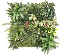 KARAT - Mur végétal Artificiel - Plantes artificielles à Fixer au Mur - Décoration Murale élégante pour Une Ambiance Naturelle - Résistante aux intempéries (Rhea Typ A, 50 x 50 cm)