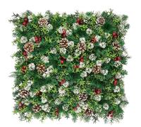 KARAT - Mur végétal Artificiel - Plantes artificielles à Fixer au Mur - Décoration Murale élégante pour Une Ambiance Naturelle - Résistante aux intempéries (Festive, 50 x 50 cm)