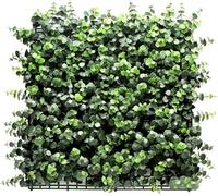 KARAT - Mur végétal Artificiel - Plantes artificielles à Fixer au Mur - Décoration Murale élégante pour Une Ambiance Naturelle - Résistante aux intempéries (Eucalyptus, 50 x 50 cm)