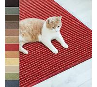 KARAT Paillasson en Sisal pour Chats,Tapis Griffoir,Tapis de grattage pour Chats,Tapis à griffer,Tapis à gratter résistant,Protection Idéale pour Meubles et Le Bien-être du Chat (Rouge 60x80 cm)