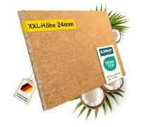 KARAT Paillasson pour intérieur et extérieur, 85x100 cm Naturel XXL-Hauteur 24mm, extra épais Tapis de porte en coco, paillasson en coco avec dos antidérapant pour porte d’entrée