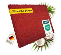 KARAT - Paillasson - Tapis de porte - En coco - Avec dos antidérapant (rouge, 65 x 100 cm, 2,4 cm)