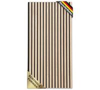 KARAT Panneaux acoustiques 118 x 60 cm - Panneaux muraux avec placage en bois véritable pour une acoustique agréable dans la pièce - Paroi à lamelles en bois et feutre - Revêtement mural comme