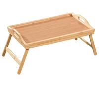 KARAT - Plateau de lit en Bambou avec Pieds - Plateau de Service Multifonctionnel Pliable - Plateau de Petit-déjeuner - Table de lit - Plateau d’appoint - Vtah, 23 H x 50 L x 30 l cm
