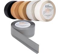 KARAT Plinthe arrière autocollante - 50 x 15 mm - Plinthe de cuisine, plinthe pliable à découper individuellement - Plinthe souple en PVC Oslo (blanc, longueur : 15 m)