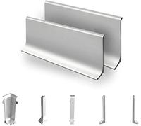 KARAT Plinthe en Aluminium KWS 608 - Protection des Angles et Bords - Baguette de Finition résistante - Joints de Carrelage - 1 pièce de profilé Longueur 1,9 m, Hauteur 8 cm