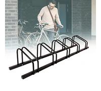 KARAT Porte-vélos pour jusqu'à 6 vélos avec des pneus jusqu'à 55 mm de largeur, montage au sol ou montage mural, support de roue, support multiple, support de sol, support de vélo, noir, 5 vélos