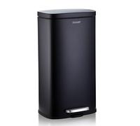 KARAT Poubelle de cuisine, noire, 30 l, en acier inoxydable, système de tri sélectif des déchets (Dustin)
