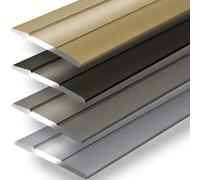 KARAT Profilé de transition Firm - forme C - rail de transition anodisé - 1 pièce - baguette de recouvrement pour parquet, stratifié, PVC - largeur 36 mm (Longueur: 134 cm - Autocollant, Argent)