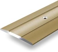 KARAT Profilé de transition Firm - forme C - rail de transition anodisé - 1 pièce - baguette de recouvrement pour parquet, stratifié, PVC - largeur 36 mm (Longueur: 134 cm - Pré-percé, Or)