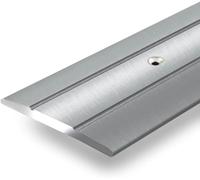KARAT Profilé de Transition Firm - Forme C - Rail de Transition anodisé - 6 pièce - Baguette de recouvrement pour parquet, stratifié, PVC - Largeur 36 mm (Longueur: 100 cm - Pré-percé, Argent)