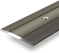 KARAT Profilé de transition Firm - forme C - rail de transition anodisé - 6 pièce - baguette de recouvrement pour parquet, stratifié, PVC - largeur 36 mm (Longueur: 90 cm - Pré-percé, Champagne)