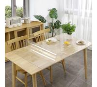 KARAT - Protection de Table avec Bord biseauté 45° - Nappe de Table en PVC - Protection élégante pour Table Meuble - 1,5 mm d'épaisseur - Crystal, Transparent, 125 x 80 cm (Rectangulaire)