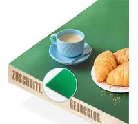 KARAT Protection de Table avec Bord Droit 90° - Nappe de Table en PVC - Protection Efficace Contre Les Taches Rayures pour Meubles - Empire 1,5 mm Rectangulaire - 100 x 170 cm Vert