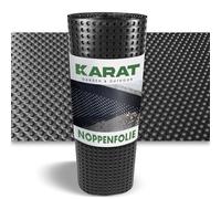 KARAT - Protection Polyvalente pour Projets de Construction et de Jardin - Membrane d'Étanchéité avec Drainage, 400 g/m² de Qualité Supérieure - Personnalisable avec un cutter (Noir 0.5 m x 2.5 m)
