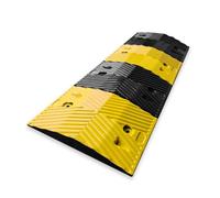 KARAT - Ralentisseur de Vitesse - Rampe de Voiture - Sécurité routière en Caoutchouc recy e Haute qualité - Seuil de Sol résistant à la Pression - Modèle Kenya, 100x35x5 cm, Noir-Jaune