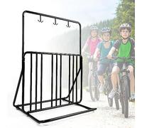 KARAT Râtelier à vélo pour 4 vélos avec 3 crochets doubles des deux côtés, résistant aux intempéries, 102 x 92 x 130 cm, noir Tony