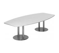 KARAT S 28 C - Karat Blanc avec pied à socle/chrome 280 x 130