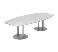 KARAT S 28 S - Karat Blanc avec pied à socle/argent 280 x 130