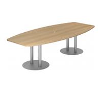 KARAT S 28 S - Karat Chêne avec pied à socle/argent 280 x 130