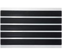 KARAT Tapis à lamelles Double Mat - Tapis Double - Lamelles en Caoutchouc - Profilé en Aluminium Inoxydable - Météo et UV Résistant (60 x 90 cm)