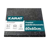 KARAT Tapis Antivibration 60 x 60 cm, 2 cm d’épaisseur - Tapis Antivibration Découpable pour Machine à Laver & Sèche-linge, Tapis en Caoutchouc, Sous-machine à Laver, Tapis Insonorisant, Tapis en