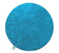 KARAT Tapis de Bain Rond, Doux et Antidérapant - Séchage Rapide, Lavable à 40°C, Certifié Oeko-TEX - Sortie de DoucheMoelleux pour Salle de Bain et Toilettes - Modèle Maris, Turquoise Ø 120 cm