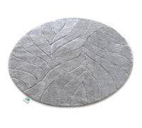 KARAT Tapis de Bain Rond, Doux et Antidérapant - Séchage Rapide, Lavable à 40°C, Certifié Oeko-TEX - Sortie de DoucheMoelleux pour Salle de Bain et Toilettes - Modèle Maris, Gris Clair Ø 120 cm
