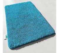 KARAT Tapis de Bain Sky Soft, Antidérapant Ultra-Doux Absorbant Lavable en Machine à 40°, Ideal pour Salle de Bain, Sortie de Douche Toilettes, Certifié Oeko-TEX Standard 100, Turquoise 80x150 cm