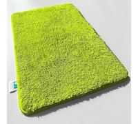 KARAT Tapis de Bain Sky Soft, Antidérapant Ultra-Doux Absorbant Lavable en Machine à 40°, Ideal pour Salle de Bain, Sortie de Douche Toilettes, Certifié Oeko-TEX Standard 100, Vert Pomme 60x100 cm
