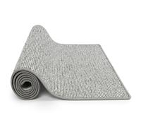 KARAT Tapis de Couloir Genève - Fabriqué sur Mesure - Vendu au Mètre - Tapis de Couloir - Tapis de Cuisine - Tapis pour Cuisine, Couloir et Salon (80 x 450 cm, Gris Argenté)