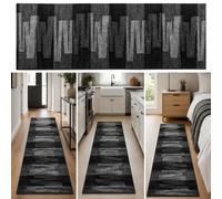 KARAT Tapis de Cuisine Ignifuge - Tapis de Course Noir 67x500 cm - Velours Fin, Confort Pieds Nus - Qualité Allemande - Carpette pour Couloir et Salon, Compatible avec Chauffage au Sol - Via Veneto