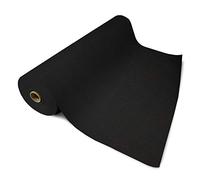 KARAT Tapis de Passage d'allée idéal pour Les Salons, événements, Mariages, décoration d'anniversaire, découpe au mètre, réutilisable, Tapis de Mariages Cérémonies - Sintra (Noir, 200x1000 cm)