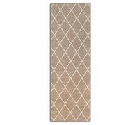 KARAT Tapis de Passage de qualité Premium - Tapis Long de Couloir - Tapis en Velours bouclés Fins conçu pour la Cuisine, l'entrée et Le séjour, Dos en Gel antidérapant (Cosenza-Beige, 80 x 300 cm)