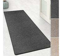 KARAT Tapis de Passage Kalkutta - Aspect sisal - Tapis de séjour antidérapant - Tapis Couloir Antistatique - Anthracite, 80 x 250 cm