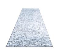KARAT - Tapis de Passage - Tapis Multi-usages pour Salon Chambre - Tapis Contemporain certifié Oeko-Tex Standard 100 - Dos et Surface antidérapant (80 x 350 cm, Aqua)