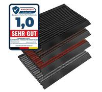 KARAT - Tapis de Porte - Paillasson d'entrée - Brosses Haute Performance - Usage intérieur extérieur - Tapis de propreté antidérapant - Modèle Power Brush (Noir, 50 x 80 cm)