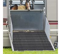 KARAT Tapis de Rampe pour remorque pour Chevaux, Box, Élevage, Garage ou Cave, en Caoutchouc résistant aux intempéries et Durable, Double Surfaces antidérapant (GW8002 155 x 175 cm)