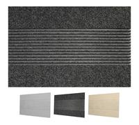 KARAT Tapis d'entrée Circa Anthracite rayé, 40 x 60 cm, Tapis antidérapant avec Envers en Technologie innovante TPE - idéal pour Les entrées, Le Couloir et la Porte d’entrée