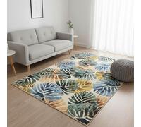KARAT Tapis pour Salon Amazonia - Motif Feuillage - Antidérapant avec Dos en Gel, Résistant - Polyamide Durable pour Salon, Chambre ou Entrée (160 x 230 cm)